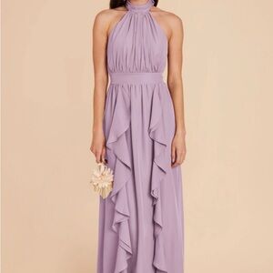 Birdy Grey Joyce Chiffon Dress in Lavender Halter Bridesmaid Dress